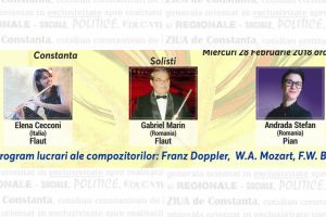 Festivalul Marea Neagra“: Flautistii Elena Cecconi si Gabriel Marin, in recital la Teatrul Oleg Danovski“