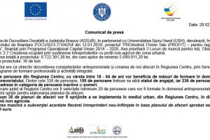 Proiectul “PROmotorii FIrmei Tale (PROFIT) – pentru regiunea Centru”