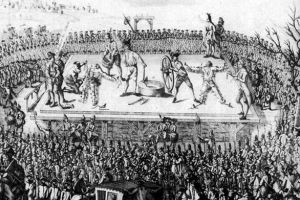 Horea şi Cloşca, executaţi pe Dealul Furcilor din Alba Iulia în 28 februarie 1785. Crişan s-a spânzurat în închisoare