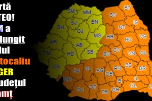 ANM a prelungit Codul portocaliu de GER în judeţul Neamţ