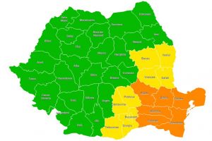 Cod galben de viscol şi ninsori până la ora 23.00