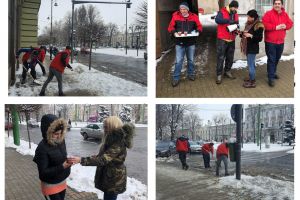 Tinerii social democraţi arădeni s-au implicat în deszăpezire