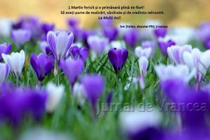 ION ȘTEFAN, deputat PNL: „1 Martie fericit şi o primăvară plină de flori!”