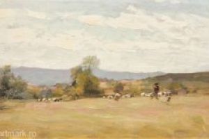 ”Ciobanas cu turma de oi” de Nicolae Grigorescu, adjudecat la 55.000 de euro