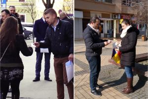 FOTO. Cadouri de la politicienii sătmăreni pentru femei: mărţişoare şi ghiocei