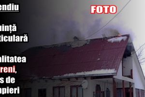 Incendiu la o locuinţă particulară din localitatea Dobreni, stins de pompieri