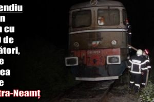 Incendiu la un tren cu 300 de călători, care venea spre Piatra-Neamţ