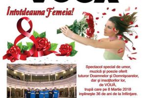 Spectacol de umor, muzică şi poezie, cu Grupul Vouă, de 8 martie, la USV
