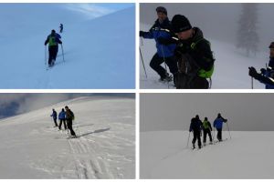 FOTO, VIDEO. Un minor, care participa la o întrecere sportivă pe pârtiile de la Șureanu, s-a rătăcit, fiind recuperat de jandarmi şi salvamontişti