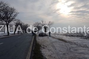  Accident judetul Constanta. Ghinion. Asa poate fi numit dezastrul. Tanara soferita si doi copii la spital. Cu BMW-ul in singurul copac 