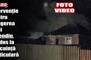 Neamţ: Intervenţie pentru stingerea unui incendiu, produs la o locuinţă particulară