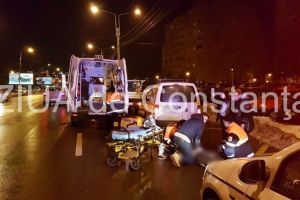 Imagini de la eveniment. Accident rutier in municipiul Constanta pe bulevardul Tomis in zona Rovere. Pieton in stare foarte grava (galerie foto + video)      