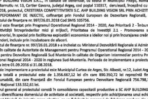 CRESTEREA COMPETITIVITATII S.C. AHP BUILDING VISION SRL PRIN ACHIZITIA UNUI UTILAJ PEFORMANT DE INJECTIE