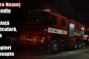 Piatra-Neamţ: Incendiu la o locuinţă particulară, stins de pompieri azi-noapte