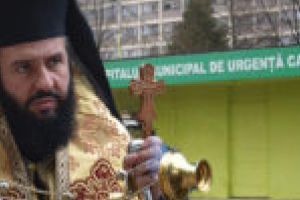 Primarul Borcean, episcopul Lucian şi Dumnezeu cu mila la Spitalul Municipal Caransebeş