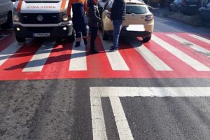 Accident rutier pe bulevardul I.C.Bratianu. Barbat, lovit pe trecerea de pietoni 
