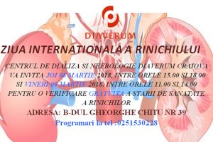 Analize gratuite pentru depistarea bolilor renale la Diaverum