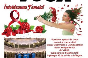 Spectacol de umor, muzică şi poezie, cu Grupul Vouă, de 8 martie, la USV