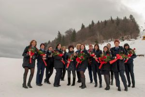 Jandarmeriţele harghitene au fost alertate şi „evacuate” pe pârtia de pe Dealul Șumuleul Mic