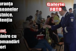 Siguranţa persoanelor vârstnice, în atenţia IPJ Neamţ. Întâlnire cu recomandări şi flori