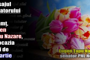 Mesajul senatorului PNL Neamţ, Eugen Țapu Nazare, cu ocazia zilei de 8 Martie