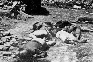 Petele de sânge de pe uniforma armatei române