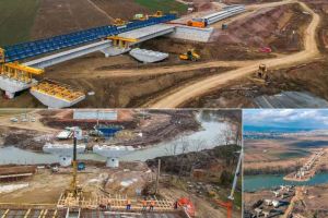 FOTO/ VIDEO/ Autostrada Sebeş – Turda, Lotul 1: Stadiul lucrărilor la podurile peste râurile Sebeş şi Mureş