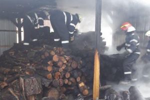 Incendiu in incinta unei fabrici de mobila din Remetea Mare