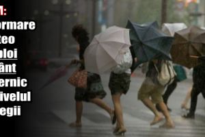 ANM: Informare meteo de ploi şi vânt puternic la nivelul întregii ţări