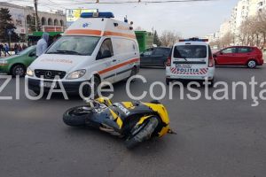 Oficial de la IPJ Constanta, despre accidentul din zona Casa de Cultura. Un motociclist ranit