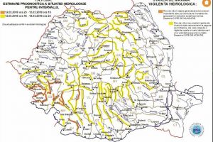 Atenţionare de vreme rea! Se pot produce fenomene hidrologice periculoase