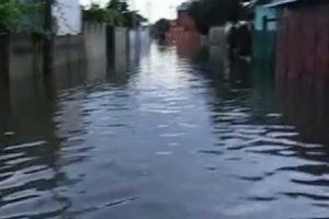 Inundatii in Prahova, la Sinaia si Barcanesti. Mai multe gospodarii si o benzinarie, afectate
