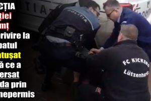 Reacţia Poliţiei Neamţ cu privire la bărbatul încătuşat după ce a traversat neregulamentar