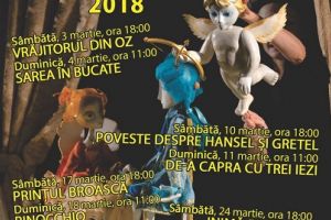 La Teatrul Colibri, în weekend:  Prinţul Broască, Pinocchio şi ucenicii păpuşari