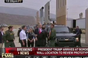 Trump a mers să îşi aleagă zidul de la frontiera cu Mexicul