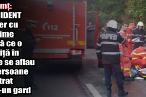Neamţ: Accident rutier cu victime după ce o dubiţă în care se aflau 6 persoane a intrat într-un gard
