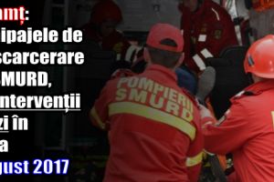 Neamţ: Echipajele de descarcerare şi SMURD, 15 de intervenţii pe zi, în luna august 2017