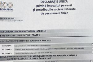 Declaraţia Unică pentru impozitarea veniturilor independente a devenit oficială