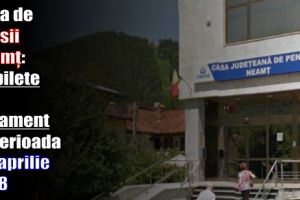 Casa de Pensii Neamţ: 43 bilete de tratament în perioada 5-7 aprilie 2018