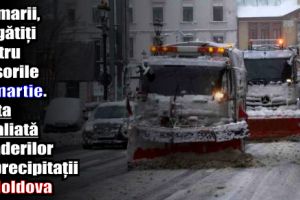 Drumarii, pregătiţi pentru ninsorile de martie. Harta detaliată a căderilor de precipitaţii în Moldova