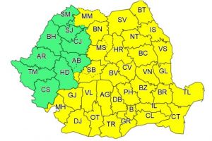 Cod galben de vreme rea pentru judeţul Suceava