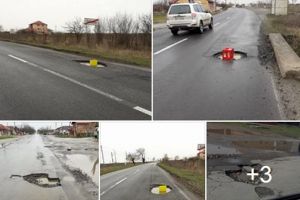 ATENŢIE la drumuri! Deşi nu e război, acestea se prezintă ca după bombardament