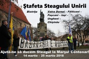 Ştafeta Steagului Unirii, soluţia găsită de bistriţeni pentru ca drapelul să ajungă la Chişinău
