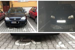 FOTO, ȘTIREA TA: O femeie cu handicap locomotor din Alba Iulia îşi găseşte locul de parcare ocupat pentru a doua oară