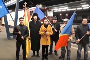 Ce mesaj au transmis unioniştii bistriţeni către ţară tocmai din gară (VIDEO)