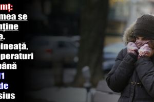 Neamţ: Vremea se menţine rece. Dimineaţă se înregistrau temperaturi de până la -11 grade Celsius