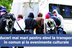 E lege! Reduceri mai mari pentru elevi la transportul în comun şi la evenimente culturale