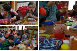 FOTO: „Concurs de încondeiat ouă de Paşte” la Biblioteca „Liviu Rebreanu” din Aiud