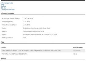 Lichidatorul judiciar al HCM Constanta, la judecata cu Primaria Constanta