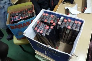 Portul Constanta. Peste 6.000 pachete cu tigari de contrabanda, descoperite la bordul unei nave (galerie foto)